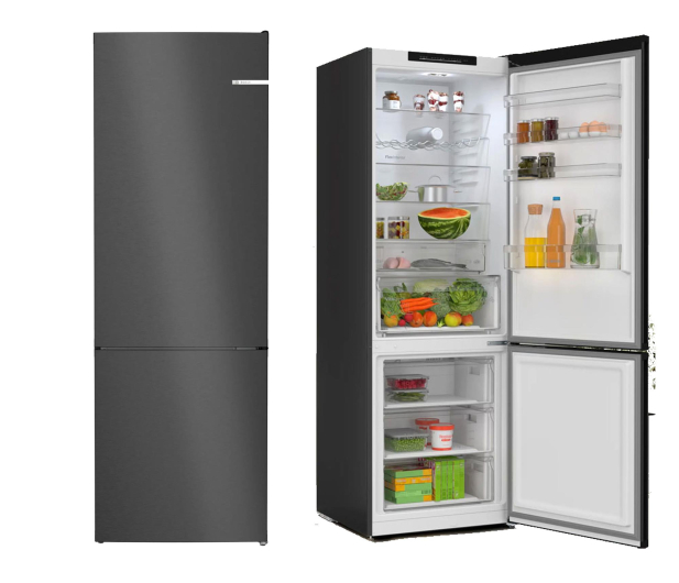 Lodówka Bosch KGN492XCF PerfectFit No Frost 203cm Czarna Komora Zero VitaFresh 440L - 1574655 - zdjęcie
